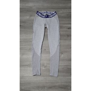 GymShark Women's Dry Fit Flex Gray Workout Stretch Leggings, Size‎ Small
